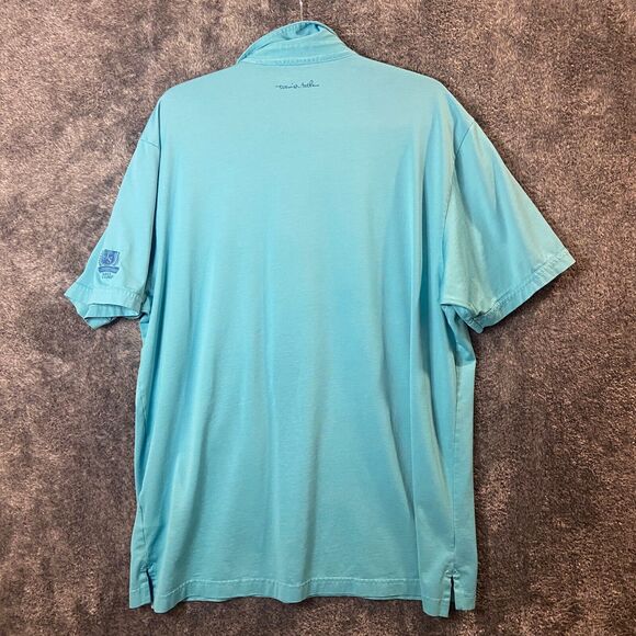 Travis Mathew Polo Shirt Mens 2XL XXL Light Blue Performance Timberstone Golf - Picture 2 of 11